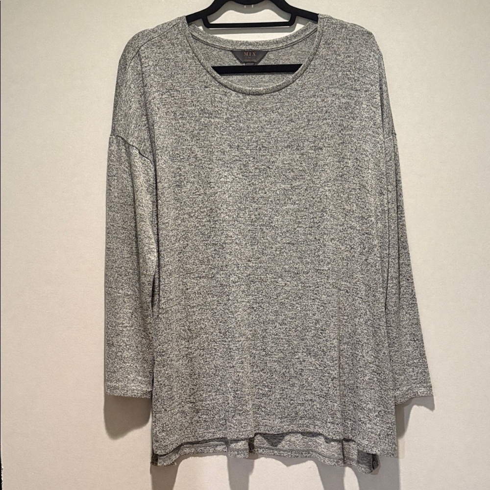 Mix by 41 Hawthorne - Arcola Side Binding Knit Top. Shirt. XL. Grey.